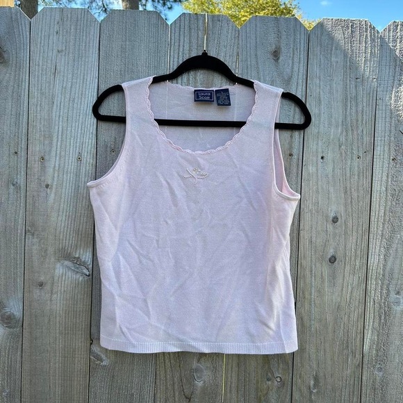 Laura Scott baby pink Y2k tee size large - Picture 1 of 6